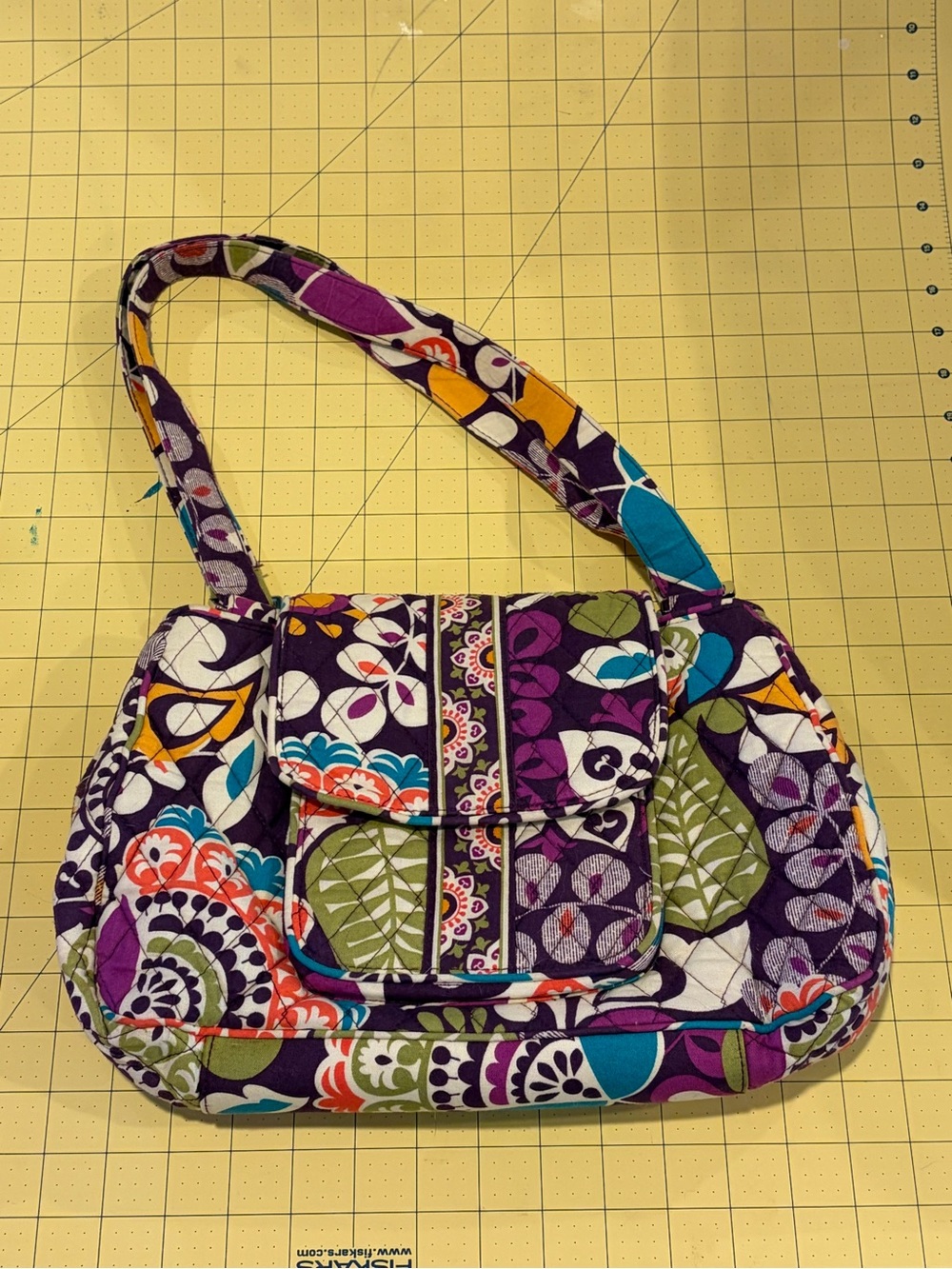 Vera Bradley "Plum Crazy" Quilted Shoulder Bag